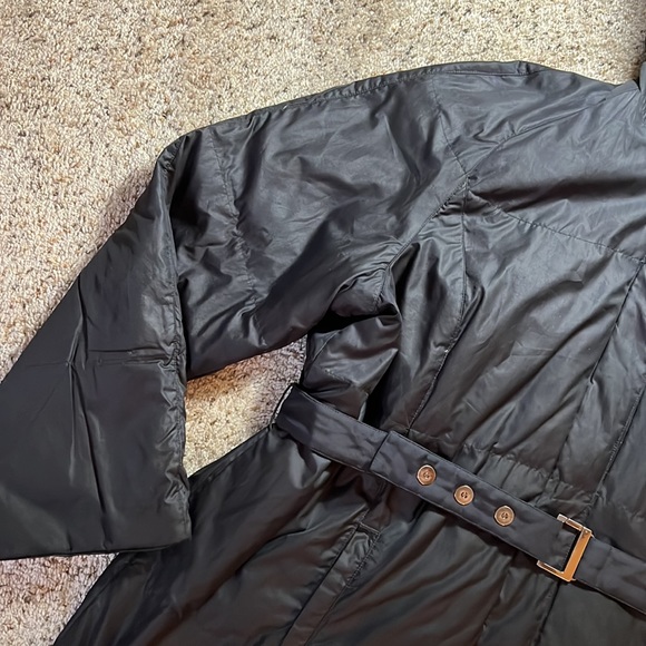 Voyage by Marina Rinaldi Goose Down and Real Beaver Fur Reversible Black Jacket - Picture 2 of 16